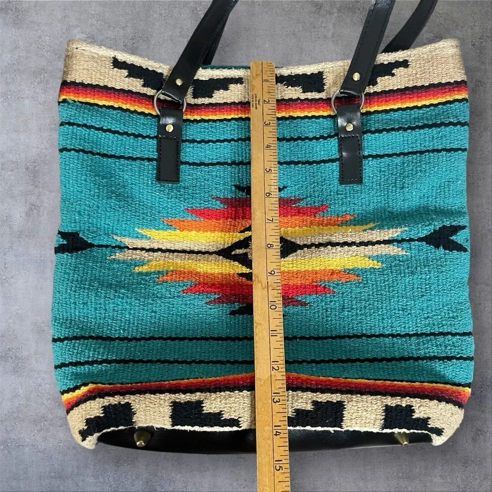 El Paso Saddle Blanket Company Tote Purse Southwestern Aztec Native Cotton‎ Boho